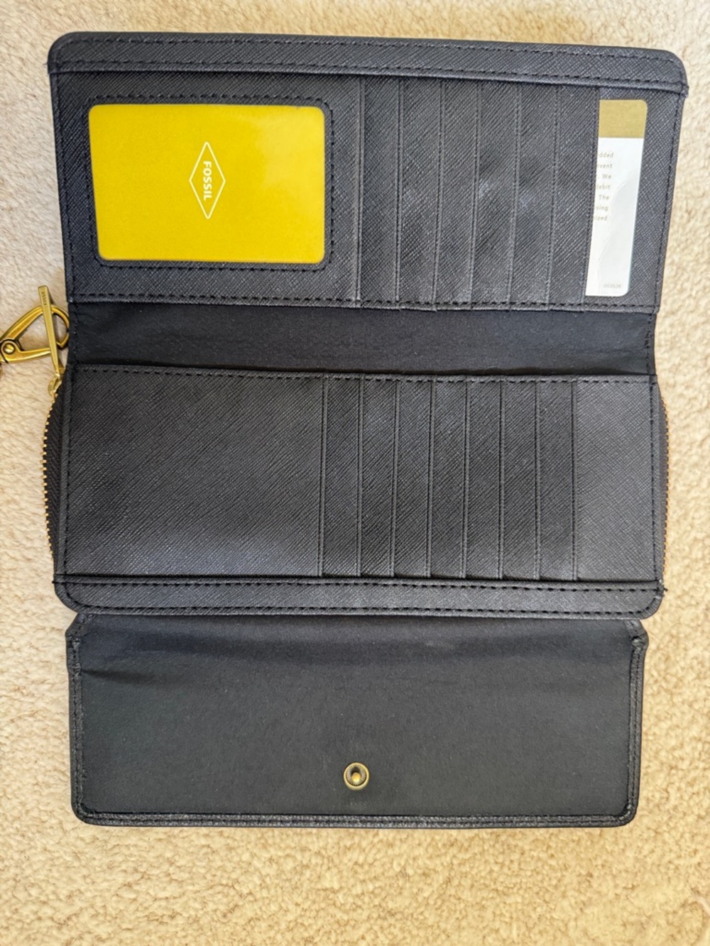 Fossil Black Leather Jori Wallet/Clutch - Picture 4 of 6